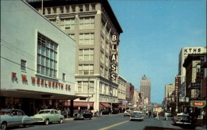 Little Rock Arkansas AR Coca Cola Classic Cars Street Scene Vintage Postcard