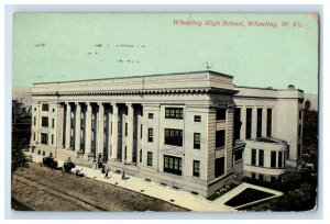 1913 Wheeling High School Wheeling West Virginia WV Posted Postcard