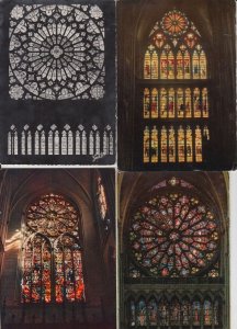 CHURCH GLASS WINDOWS 75 Modern Postcards pre-1980 (L2544)