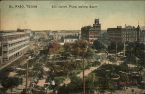 El Paso TX San Jacinto Plaza Used Oscuro New Mexico Cancel 1909 Postcard