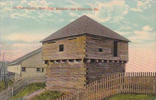 Maine Waterville Old Fort Halifax Built 1754 Winslow