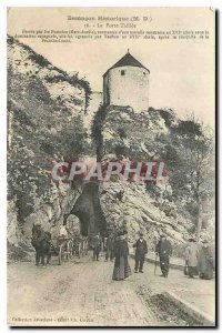 CARTE Postal History Besancon Old Gate Taillee