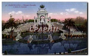 Old Postcard Barcelona Parque Cascada