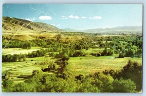 1954 Valley Vista Utah UT Irrigated Fields Of Sugar Beets Peas & Grain Postcard
