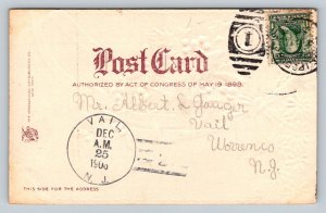 1906  Christmas  Xmas  Greetings   Postcard