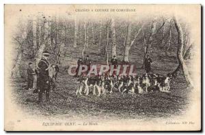 Old Postcard Hunting hounds Crew has Olry Compiegne The Pack