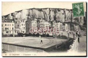 Old Postcard Tennis Treport L & # 39esplanade