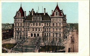 Capitol Albany New York Detroit publishing Undivided Back Antique Postcard Vtg 