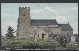 Northamptonshire Postcard - Sulgrave Church - Washington Family Service  RT830