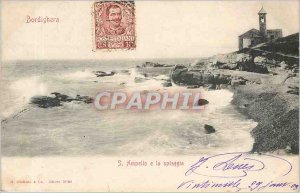 Old Postcard S Ampelio e la spiaggia