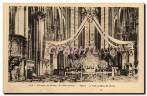 Surroundings of Rouen Old Postcard Bonsecours Church The nave in the month of...