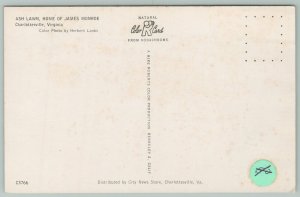 Charlottesville VA~James Monroe's House~Ash Garden~Standard Chrome Postcard