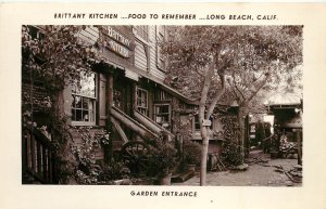 RPPC Postcard Brittany Kitchen Garden Entrance Long Beach 1st & Atlantic