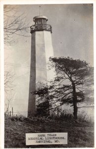 J42/ Hannibal Missouri RPPC Postcard c1950s Mark Twain Lighthouse  143