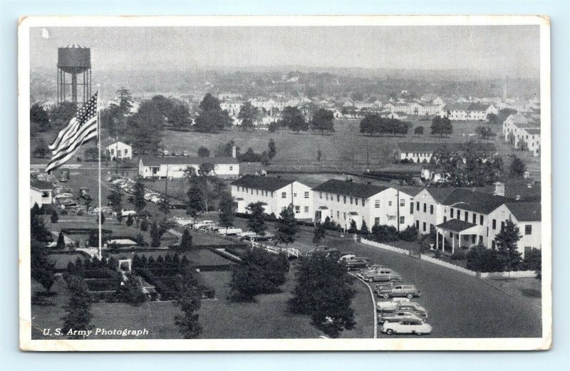 Postcard NJ New Brunswick Camp Kilmer Post Headquarters c1940s I1