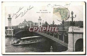 Old Postcard Paris Pont Alexandre III