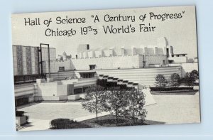 Chicago Illinois Postcard Hall Science Century Progress Chicago Worlds Fair 1933