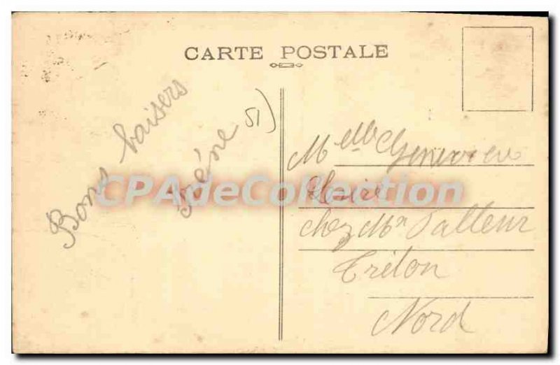 Old Postcard Reims Jardin De La Patte D'Oie Statue Charles Arnould