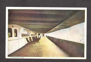 SS Almirante United Fruit Company Ship Boat View Promenade Postcard Vintage PC