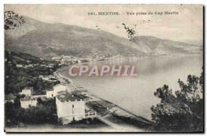 Old Postcard Menton Vue Prize Cap Martin