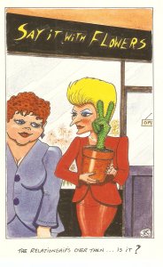 Say it with flowers. Humorous Bamforth Comic Postcard # BC2139L