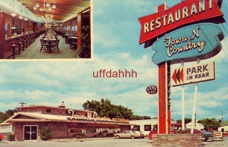 TOWN 'N COUNTRY RESTAURANT Hiway #16 SIOUX FALLS, SD 1967 Microwave Cooking