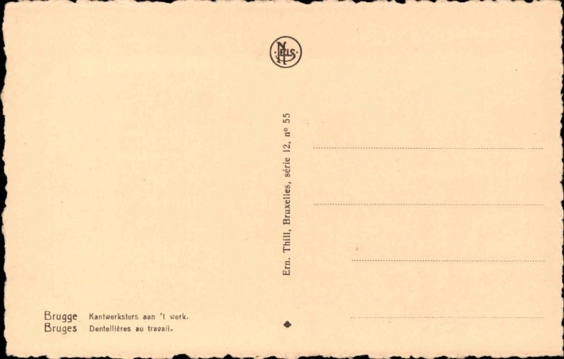 Vintage BRUGES BRUGGE BELGIUM Dantellieres Old Women LACE MAKERS WORKERS