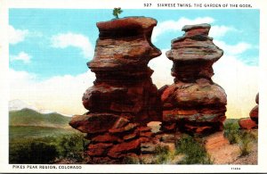 Colorado Pikes Peak Region Garden Of The Gods Siamese Twins Curteich