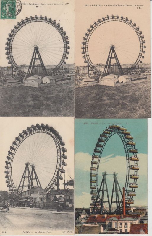 PARIS BIG WHEEL LA GRANDE ROUE France 35 Vintage Postcards pre-1940 (L5782)