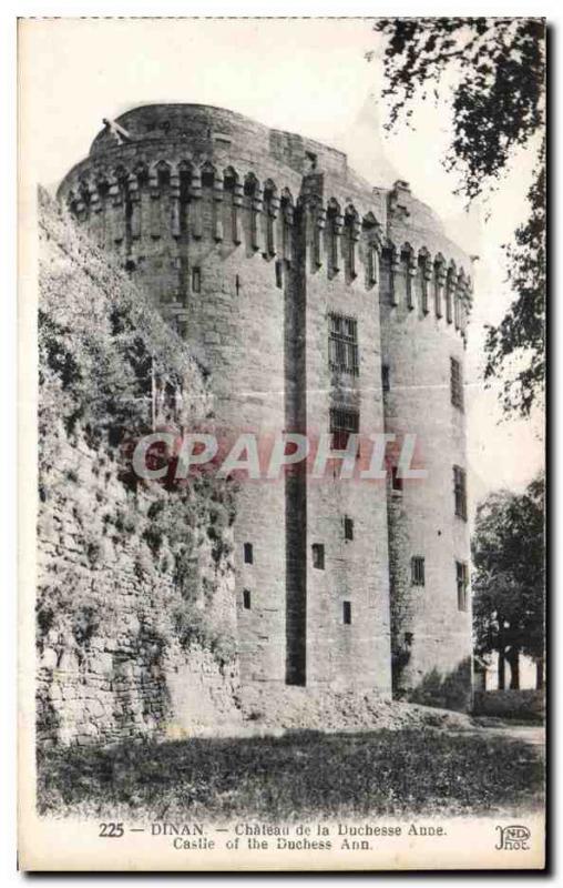 Postcard Old Dinan Chateau de la Duchesse Anne Castle of the Duchess Ann