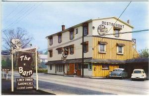 Buckingham PA The Barn Restaurant Old Cars Vintage Postcard