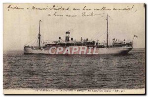 Old Postcard Boat Ship Europe Pauillac Chargers Reunis