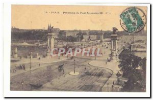 Paris (8th) Old Postcard Panorama of Alexander III bridge