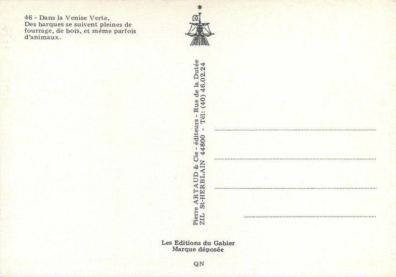 Postcard ethnic French traditions folklore costumes Venise VErte