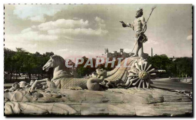 Postcard Old Madrid Fuente Neptuno