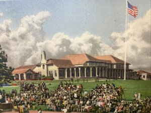 1940 Vintage PINEHURST COUNTRY CLUB DURING TENNIS MATCH, Pinehurst, NC