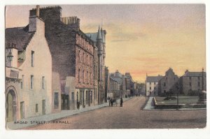 P3226 old postcard people on broad street kirkwall scotland