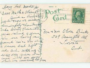 W-Border POST OFFICE SCENE Gary Indiana IN hs1675