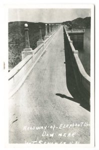 Elephant Butte Dam NM Roadway Across Built 1911 - 1916  RPPC Real Photo Postcard