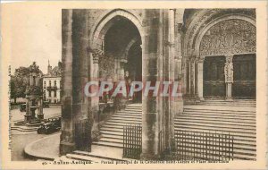 Old Postcard Autun Ancient main portal of the Cathedrale Saint Lazare and St....