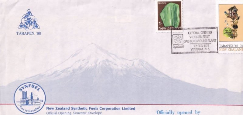 New Zealand Synthetic Fuels Gasoline Plant Opening First Day Cover