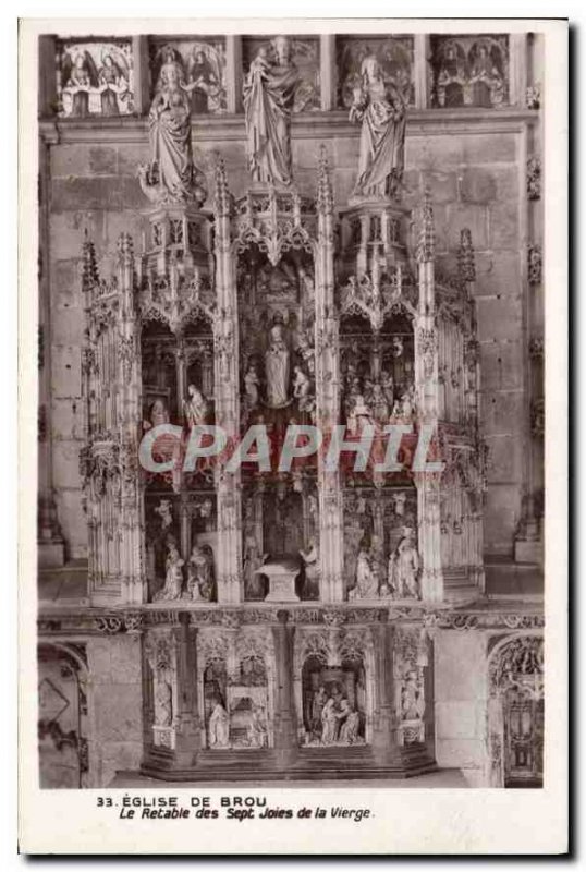 Postcard Ancient Church of Brou The Altarpiece of the Seven Joys of the Virgin