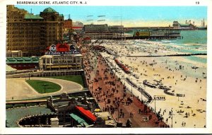 New Jersey Atlantic City Boardwalk Scene 1951