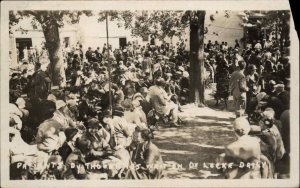 Williamsburg Ontario Dr. Locke Thousands Wait in Street Real Photo Postcard