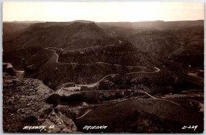 VINTAGE POSTCARD 1940s AERIAL VIEW OF HIGHWAY 60 ARIZONA REAL PHOTO RPPC