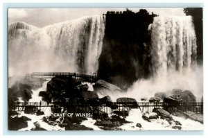 Cave of Winds RPPC Real Photo Niagara Falls Vintage Postcard 