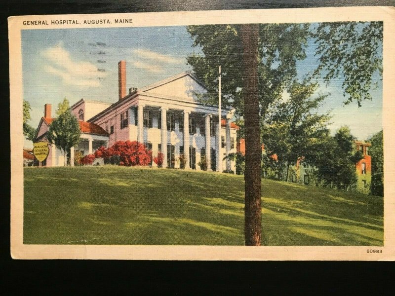 Vintage Postcard 1954 General Hospital Augusta Maine