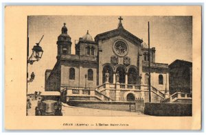 c1940's Stairs to Church of Saint Louis Oran (Algeria) Vintage Postcard