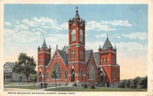 Akron Ohio 1920 Postcard Grace Methodist Episcopal Church