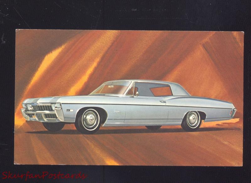 1968 CHEVY IMPALA PITTSBURGH PA. CAR DEALER VINTAGE ADVERTISING POSTCARD CARS